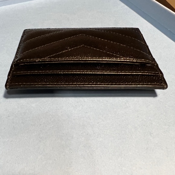 YSL | Saint Laurent Card Case | YSL Wallet Accessory | Designer Leather Wallet - Picture 4 of 12